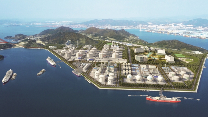 여수 묘도 LNG 허브터미널 조감도.  전남도 제공