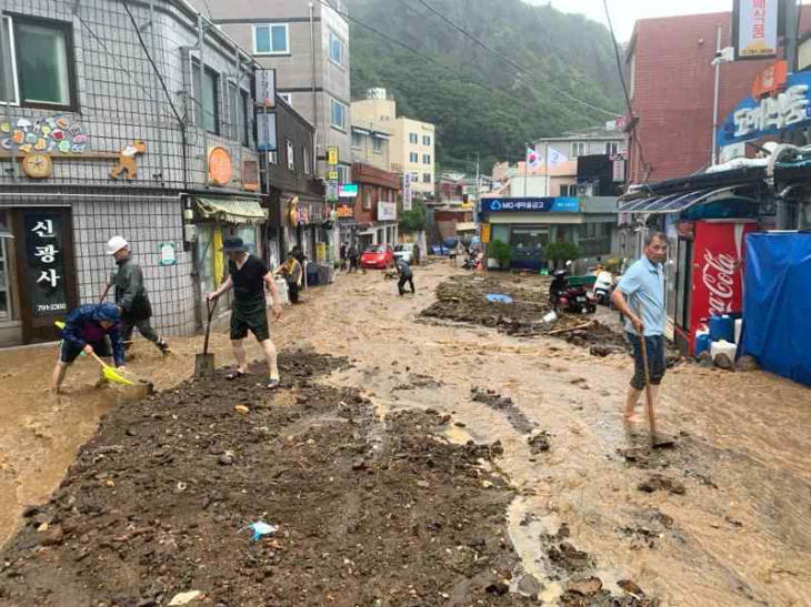 경북 울릉군 도동리 시가지