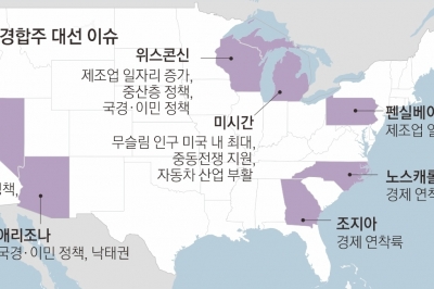 [2024 美 대선]때마다 달라진 경합주, 역대 대선 어땠나