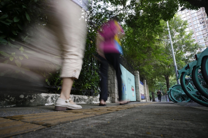 일본인학교 초등생이 괴한의 습격을 받은 사건 현장 주변. 교도 연합뉴스