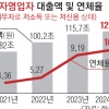 빚내서 빚갚는 자영업자, 연체율 비상