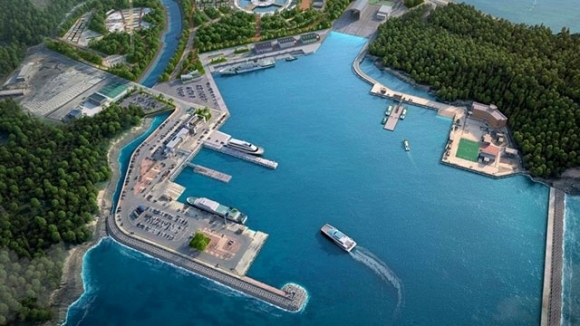 인천지방해양수산청이 2025년 까지 백령도 용기포항에 축조 예정인 카페리 전용부두 조감도. 백령도에 3000t급 대형여객선이 접안할 수 있는 카페리 전용부두가 완공되면, 승객들의 승선 및 하선이 지금 보다 훨씬 빠르고 편리해진다.[인천지방해양수산청 제공]