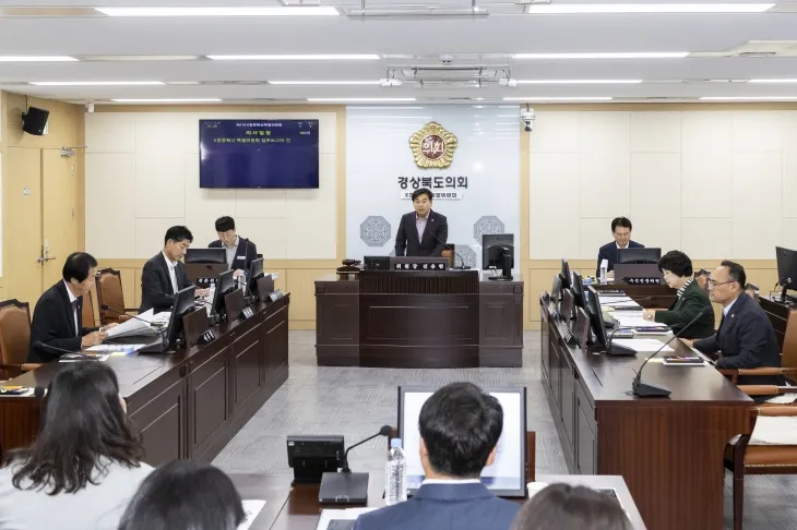 경북도의회 K한류확산특별위원회(위원장 김용현) 회의 전경. 경북도의회 제공