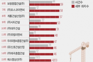 공동주택 하자 판정 상위 20위 중 10대 건설사 4곳