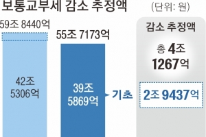 올해도 4조원, 교부세 2년 연속 대폭 삭감… 지자체 ‘재정 비상’