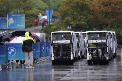 국내 개최 LPGA대회 BMW 레이디스 2라운드 우천 순연…19일 남은 경기 진행