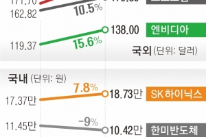 랠리의 엔비디아, 반등 없는 삼성전자… 韓美 반도체 디커플링