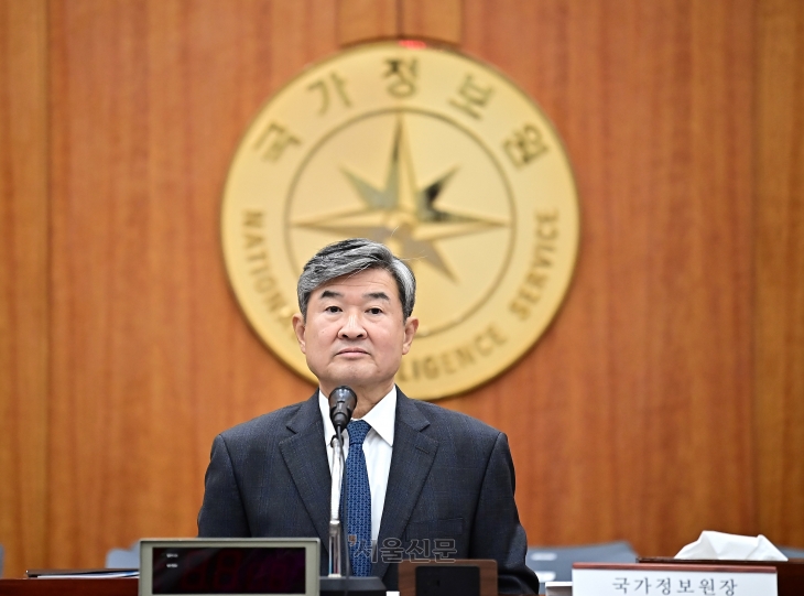 조태용 국정원장이 29일 오전 서울 내곡동 국정원에서 열린 국회 정보위 국정원 국정감사에 참석하고 있다. 2024.10.29 국회사진기자단