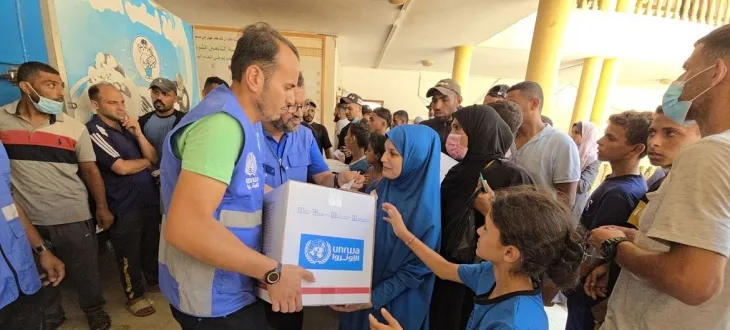 유엔 팔레스타인 난민구호기구(UNRWA)의 활동 모습. UN 홈페이지 캡처