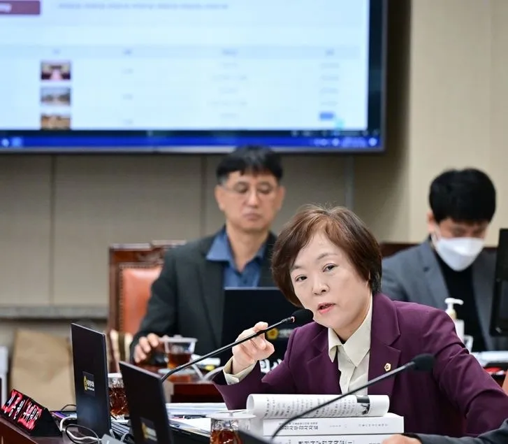 서울시 여성가족실을 대상으로 한 행정사무감사에서 질의하는 신동원 의원