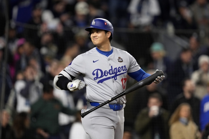 148년 MLB  역사상 처음으로 ‘50홈런-50도루’ 기록을 작성한 오타니 쇼헤이. AP 연합뉴스