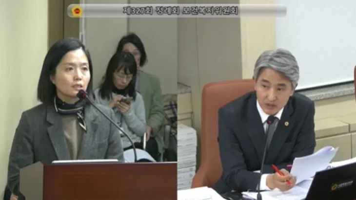지난 6일 여성가족실, 여성가족재단 행정사무감사에서 질의하는 김인제 의원