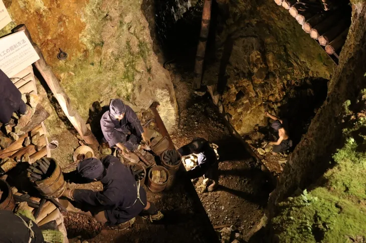 사도 광산 내부 중 에도시대 흔적이 남은 ‘소다유코’. 사도 광산 내부는 에도시대 흔적이 남은 ‘소다유코’와 근현대 유산인 ‘도유코’로 나뉜다. 연합뉴스 자료사진