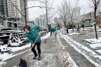 박희영 용산구청장, 27일 첫 폭설 제설현장 방문