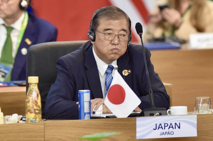 브라질 주요 20개국(G20) 정상회의에 참석한 이시바 시게루 일본 총리. 2024.11.18 AFP 연합뉴스