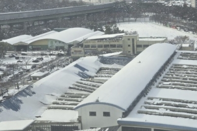 안양 농수산물센터 지붕 무너져 내려…1명 부상