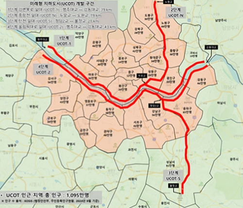 ‘미래형 지하도시’(UCOT) 개발 구간. 세종과학기술원 제공