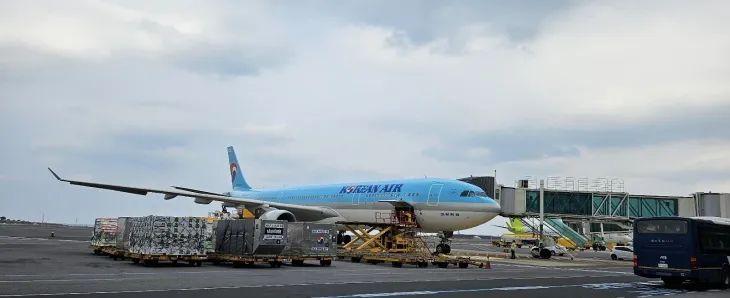 6일 제주공항 계류장에 있는 대한항공의 모습. 제주 강동삼 기자