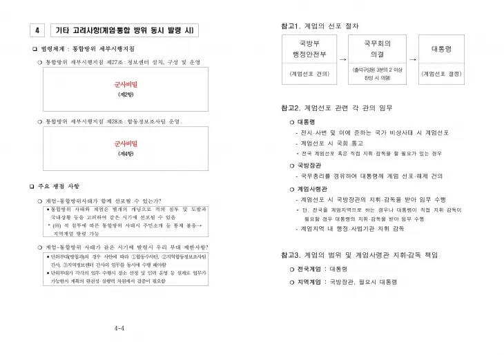 추미애 더불어민주당 의원이 국군방첩사령부의 계엄령 사전모의 정황이 담긴 문건이라고 주장한 문서 이미지. 추미애 의원 블로그 캡처