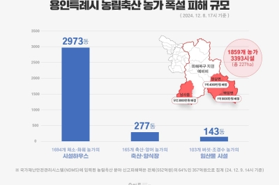 용인시 폭설 피해 복구비 13억 긴급 투입