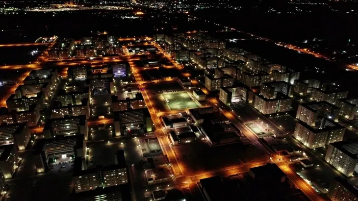 이라크 비스마야 신도시 야경. 한화 건설부문 제공