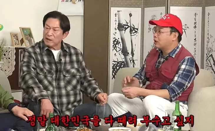 배우 김응수(왼쪽). 유튜브 채널 ‘최양락의 괜찮아유’ 캡처