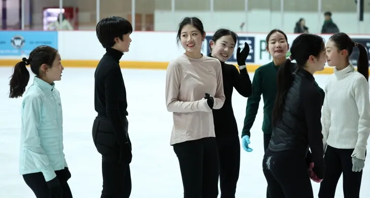 유망주 후배들과 합동 훈련 마친 이해인