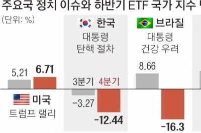 아르헨 31% 뛸 때, 한국 12% 하락 꼴찌…정치 상황이 가른 국가별 ETF 수익률