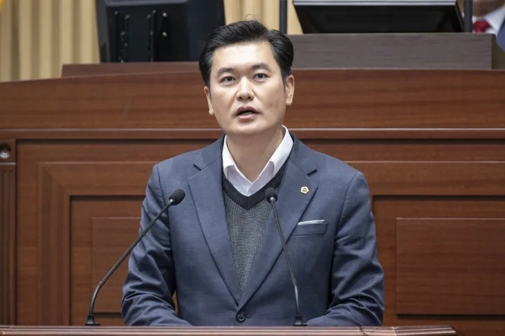 20일 열린 제351회 제2차 정례회 제4차 본회의 5분 자유발언을 하는 김창혁 의원. 경북도의회 제공