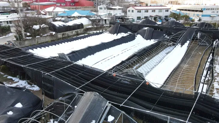 용인시는 지난달 27~28일 내린 폭설로 피해를 본 주민들에게 재난지원금 54억7800만원을 오는 26일부터 선지급한다. 사진은 용인지역 폭설피해 현장. 용인시 제공