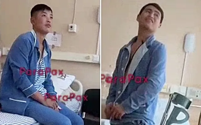 26일(현지시간) 친러시아 텔레그램 채널 파라팩스에 따르면 러시아 서부 쿠르스크에서 우크라이나군과 싸우다 다친 북한군 부상병 일부는 모스크바로 이송돼 치료 중이다. 채널은 러시아군 부상병이 촬영한 동영상을 공유했는데, 여기에는 북한군 추정 남성들이 환자복 차림으로 입원실에 있는 모습이 담겨 있었다. 2024.12.26 파라팩스 텔레그램