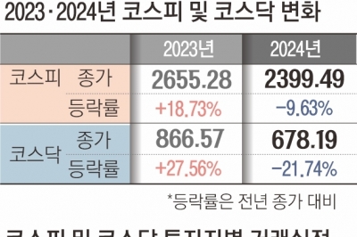 코스피 6개월 연속 하락… 글로벌 금융위기 이후 처음 [2024년 한국 자본시장 결산]