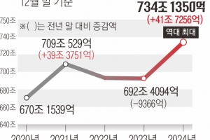 작년 한 해 42조원 늘어난 가계대출… 역대 기록 경신