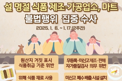 경기도특사경, 설 앞두고 원산지 거짓 표시 등 집중 수사