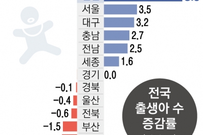 작년 1~3분기 아기 1만 1326명 출생… 전년비 8.3% 증가 ‘전국 1위’