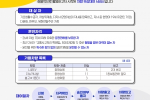 “주말·공휴일엔 관용차 공유 서비스 이용을”