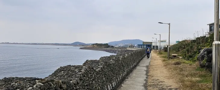 올레길 1코스 종점 광치기해안으로 가는 길. 제주 강동삼 기자