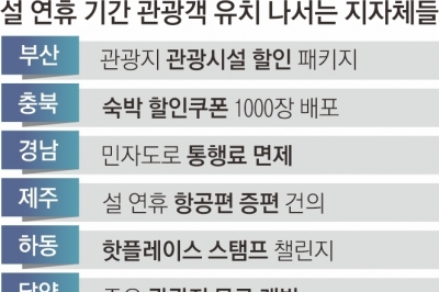 “5만원 예약 땐 쿠폰 3만원 환급”… 지자체들, 설 관광객 유치 총력