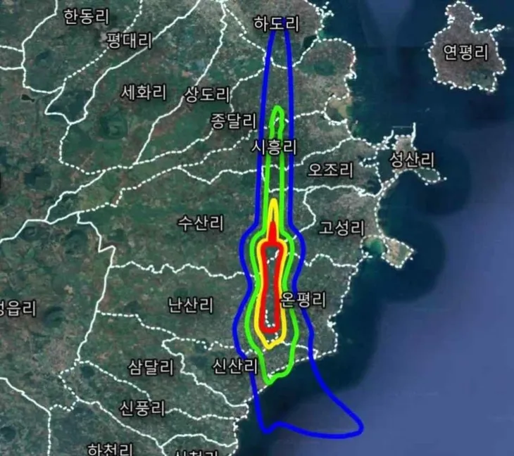 항공기 소음영향 범위. 국토교통부 제공