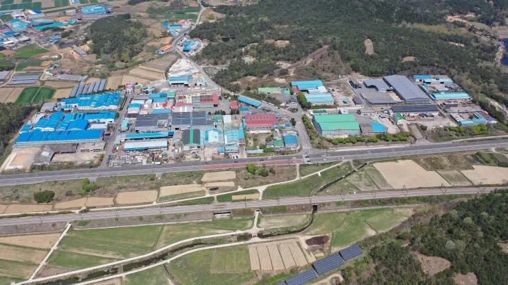 함평 학교면 농공단지 전경