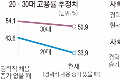 경력직만 찾는 기업들… 20대 청년 평생 소득 5000만원 줄어