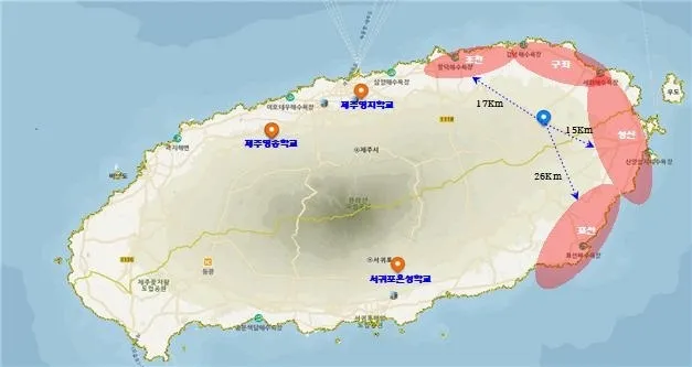 제주도 (가칭)제주동부특수학교 신설 부지 위치도. 제주도교육청 제공