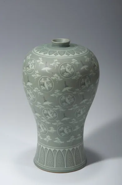 청자상감 운학문 매병