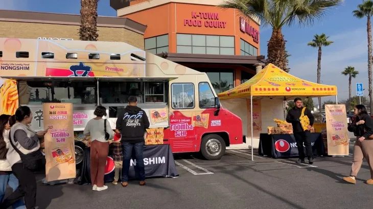 ‘신라면 툼바’ 미국 현지 푸드트럭 이벤트 모습. 농심 제공