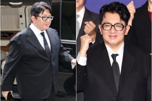 “날렵 턱선”…방시혁, 몰라지게 살 빠진 모습 ‘한경협’ 총회서 포착