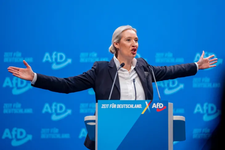 독일 정치의 2인자로 떠오른 ‘독일을 위한 대안(AfD)’의 알리스 바이델 대표. AFP 연합뉴스