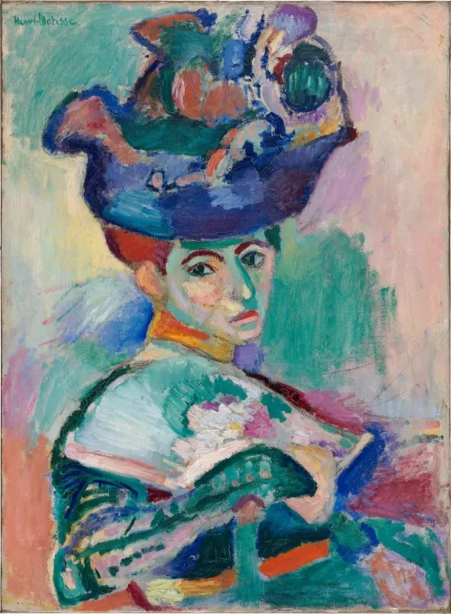 마티스, 모자를 쓴 여인(La femme au chapeau), 1905.