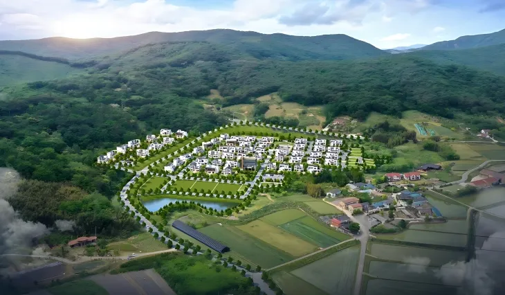 함평군이 조성하고 있는 ‘해보 농토피아’ 전원주택단지 전경