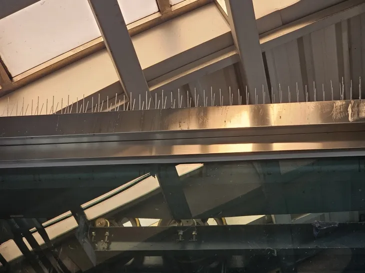 상계역 엘리베이터(E/L) 상단에 설치된 버드스파이크