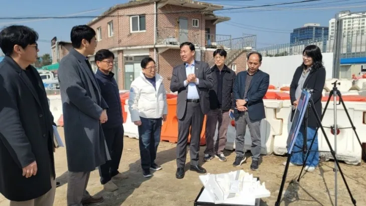 신내4 공공주택지구 현장을 방문한 박승진 의원